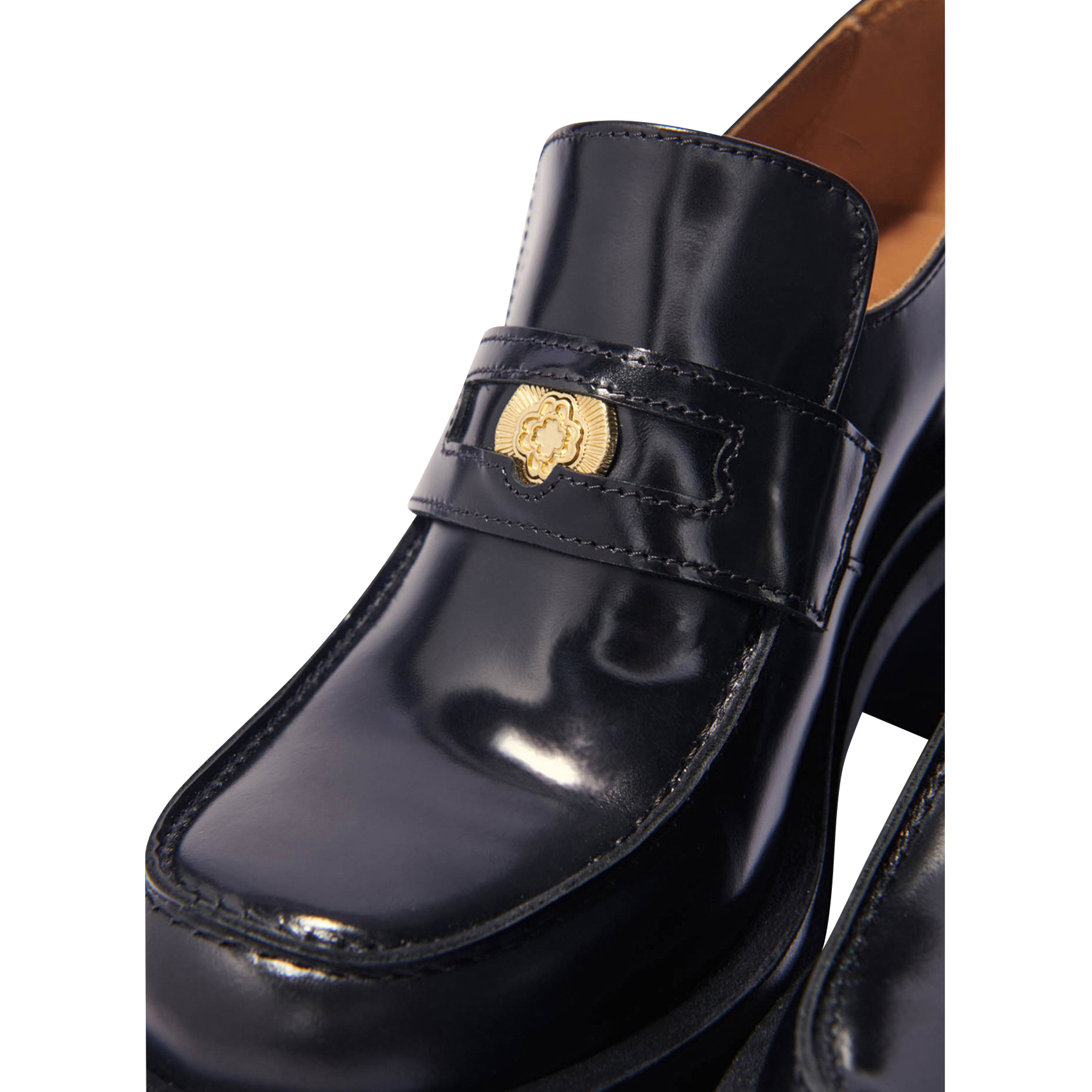 Mocassins compensées en cuir | Noir