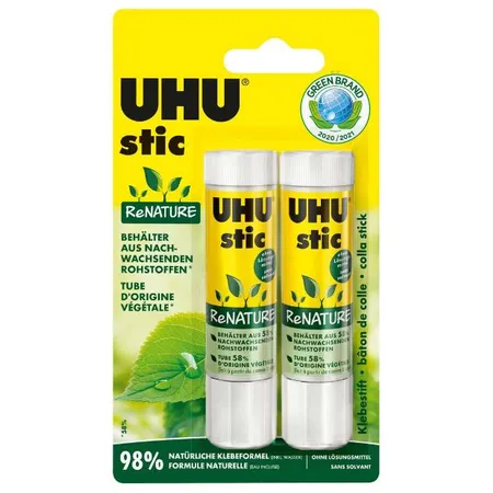 UHU Klebestift Stic ReNature 2 x 21 g Blister