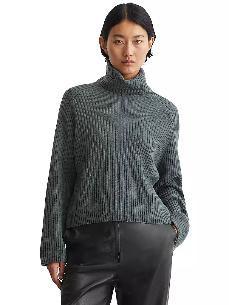 MARC O'POLO Rollkragenpullover dunkelgrün