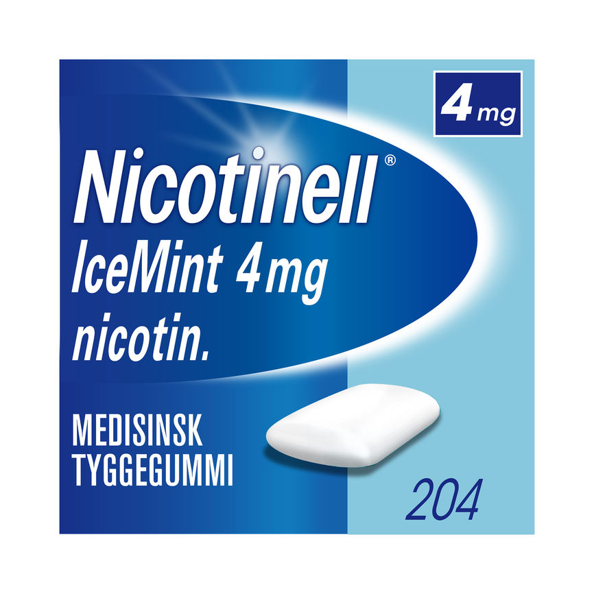 Nicotinell Icemint tyggegum 4 mg, Slutte å røyke