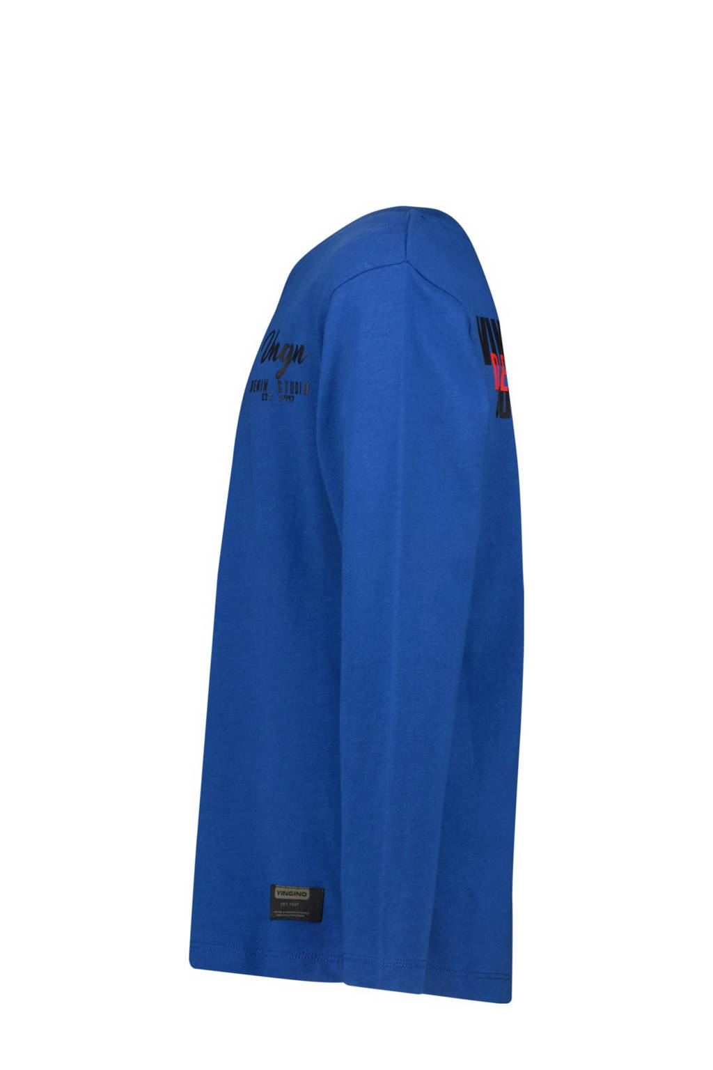 Vingino longsleeve Jiedo met backprint hardblauw