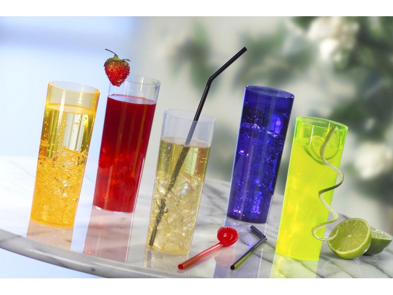 Weita Einwegbecher Longdrink 300 ml 10 Stück, Transparent Stabiler Kunststoff-Becher für Longdrinks