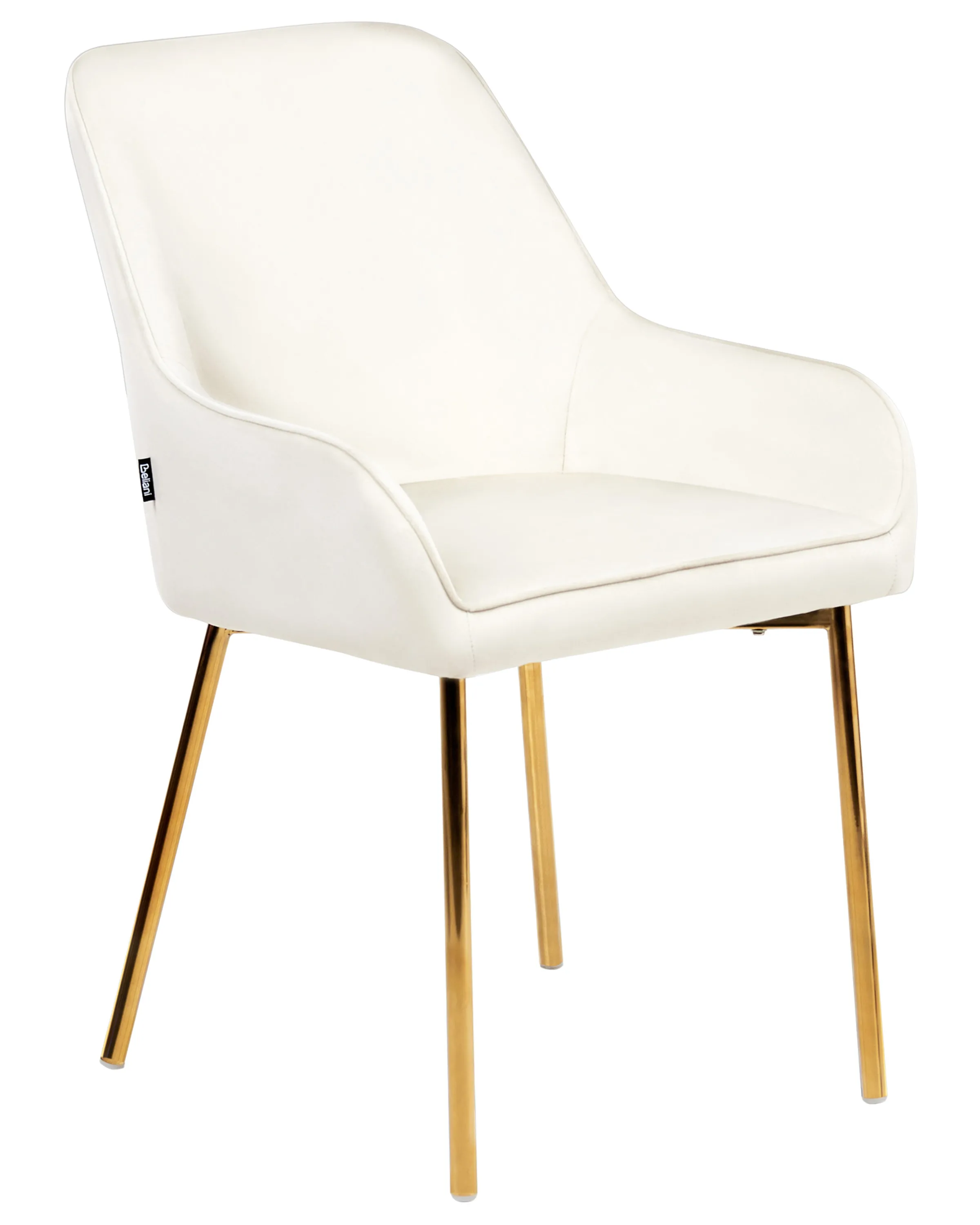 Set van 2 eetkamerstoelen LOVERNA Fluweel Gebroken wit