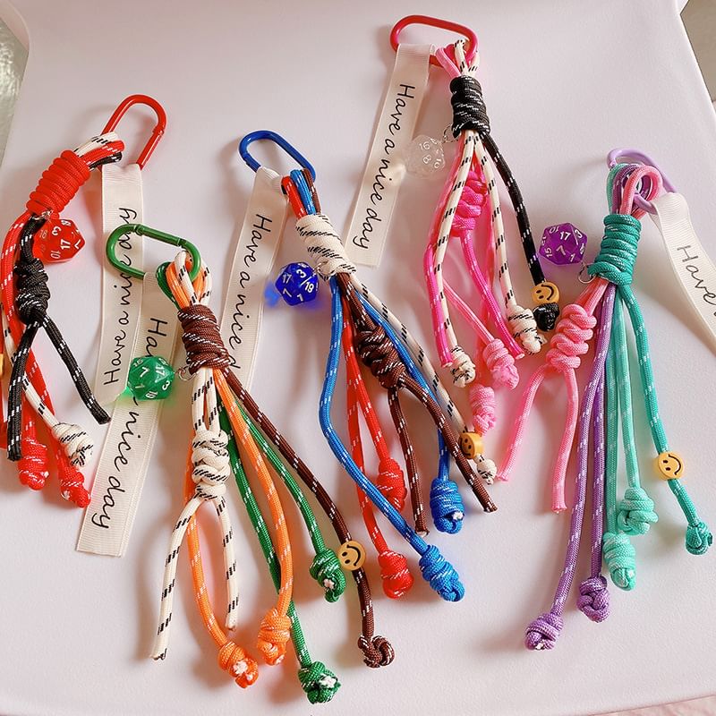 hemewlom - Smiley Knot Strap Bag Charm Sleutelhanger