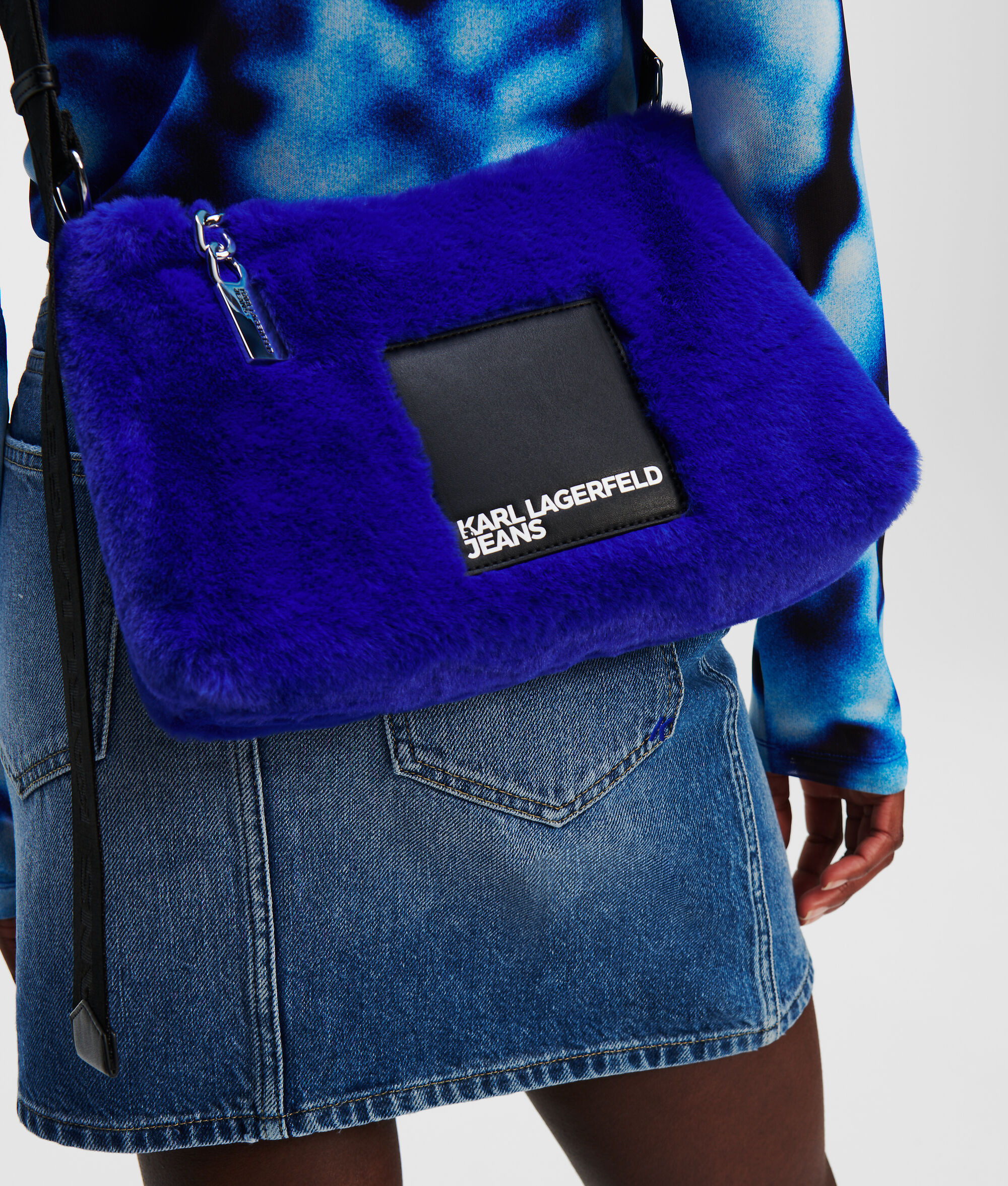 PETIT SAC BESACE KLJ EN FAUSSE FOURRURE