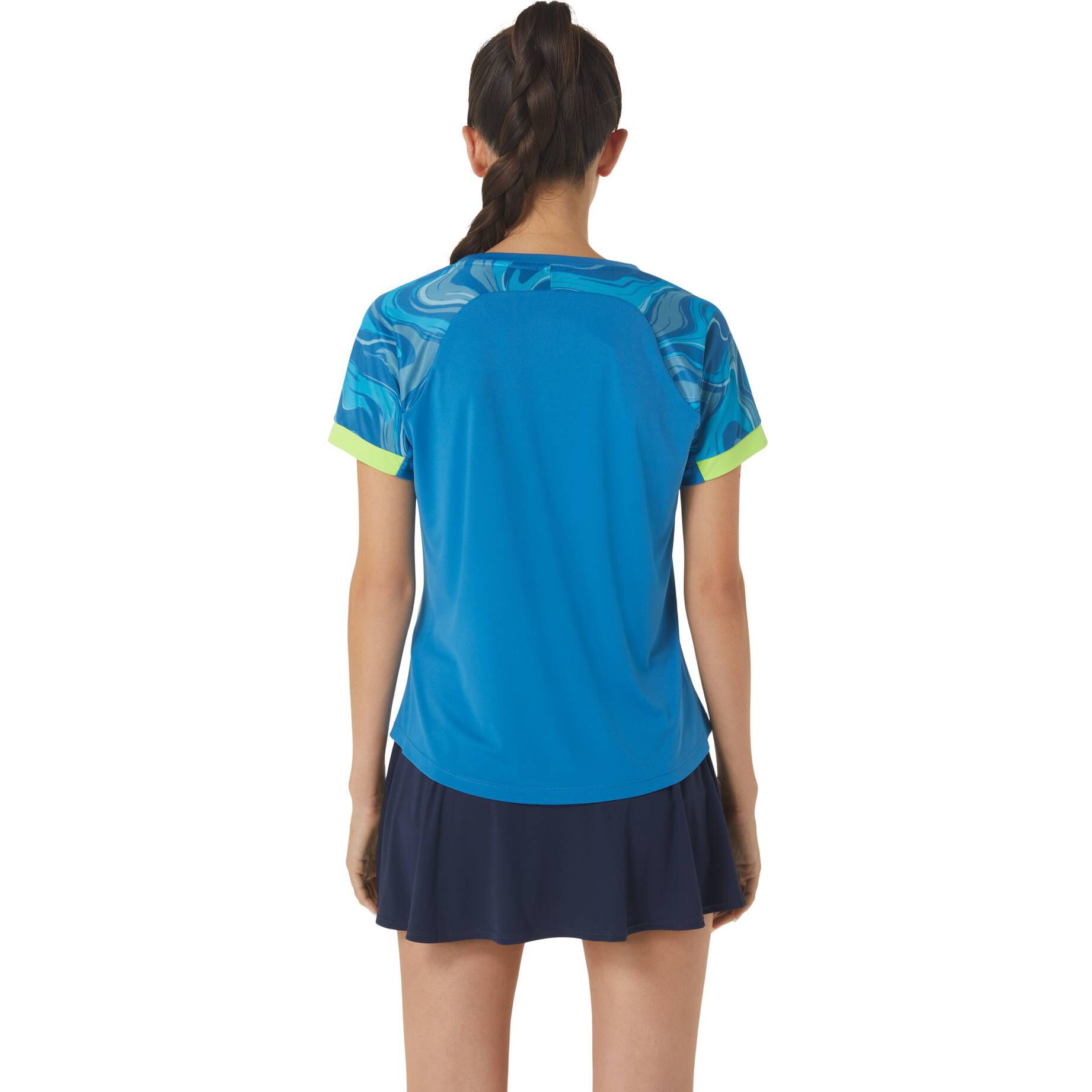 Asics| Damen Tennisshirt COURT GRAPHIC SHORT SLEEVE TOP