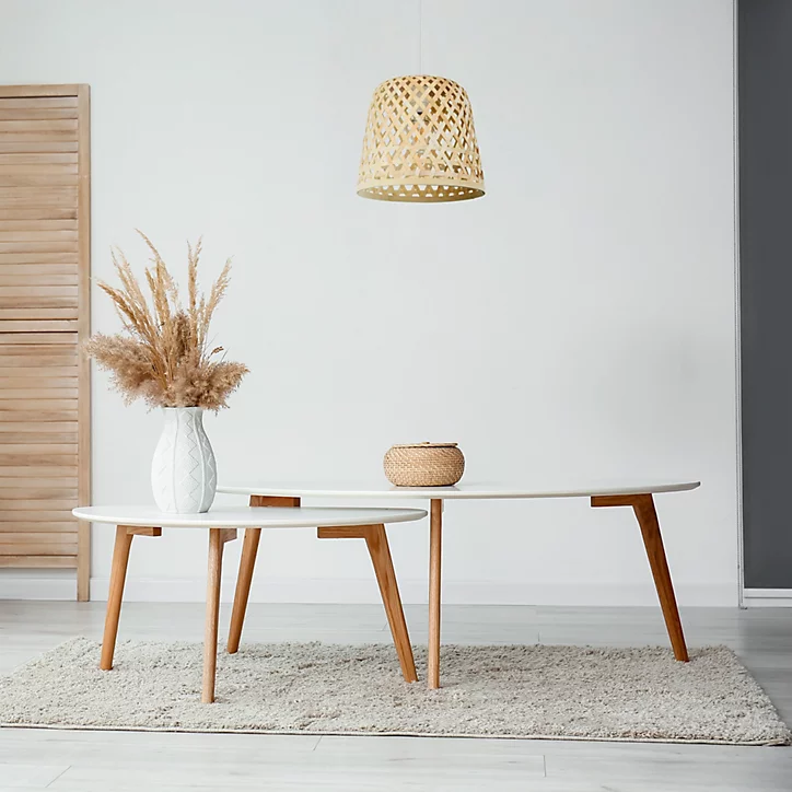 Suspension Miniott E27 IP20 40W Ø30xL.110cm bambou naturel Eglo