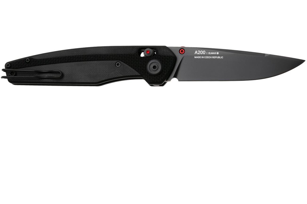 ANV A200BB, DLC Elmax, Black G10, zakmes