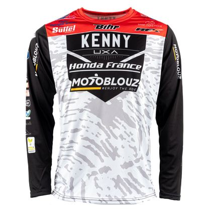 Maillot cross Kenny REPLICA HONDA MOTOBLOUZ SR CYRIL GENOT 2024 - Blanc / Noir