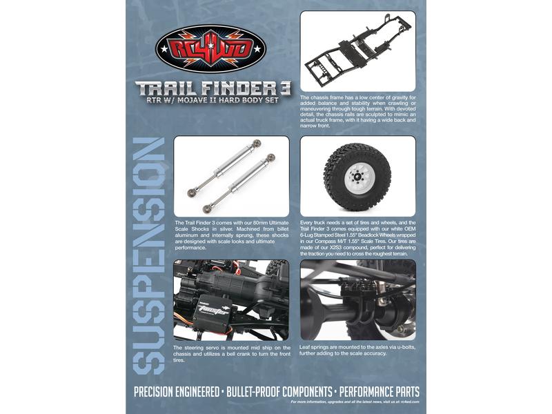 RC4WD Scale Crawler Trail Finder 3 Mojave II RTR, 1:10 Trailfinder 3 Crawler Chassis mit Mojave II Hardbody Karosserie im RTR Set