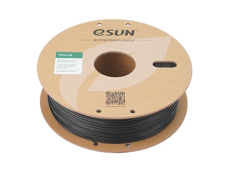 eSun Filament TPU LW Schwarz 1.75 mm 1 kg Leichtgewicht TPU Filament
