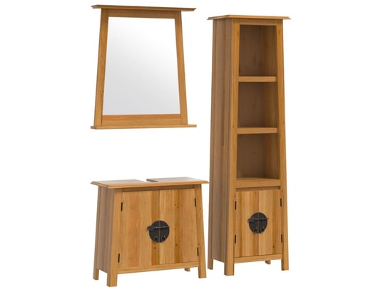 VIDAXL - Ensemble de meubles de salle de bain 3 pcs bois de pin massi...