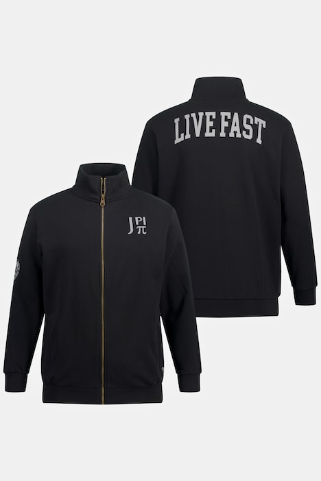 JAY-PI Sweatjacke, Bikewear, Stehkragen, modische  Reflektor-Prints