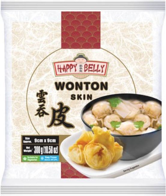 Happy Belly Wan Tan Vellen 9x9cm 300g