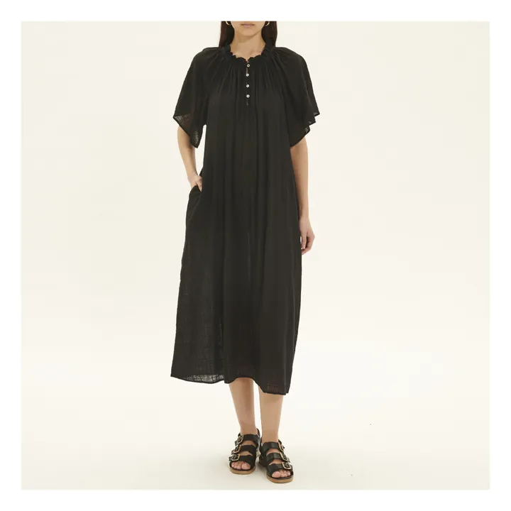 BELLEPIECE Robe Diane Crêpe Bubble | Noir