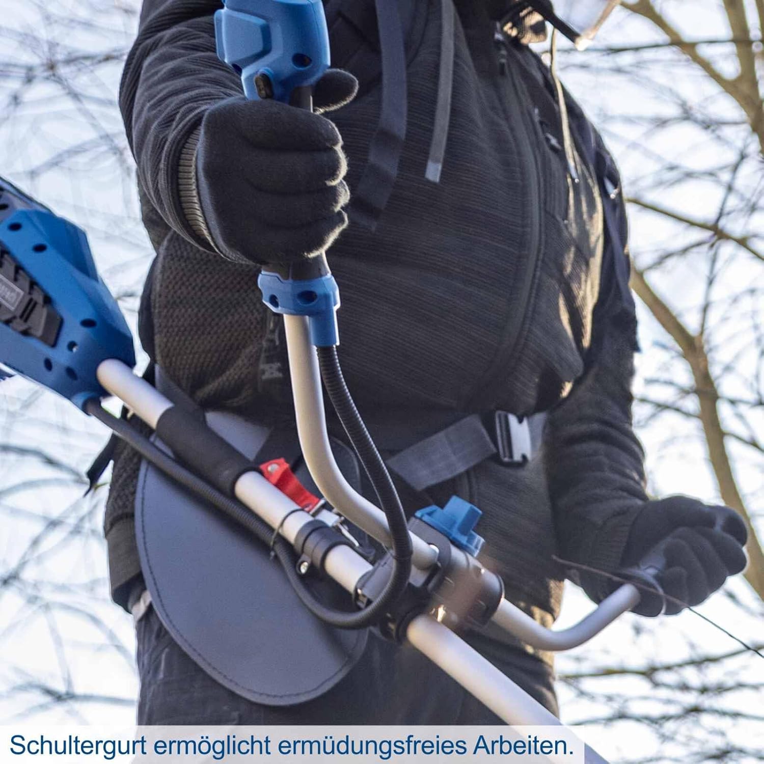 Scheppach Akku-Freischneider BC-BCH380/40-X Brushless | Schnittbreite Rasentrimmer 380 mm/Motorsense 255 mm | Faden Rasentrimmer 4 m / 1,6 mm | 2X 20V (40V) | 20V-IXES-Serie