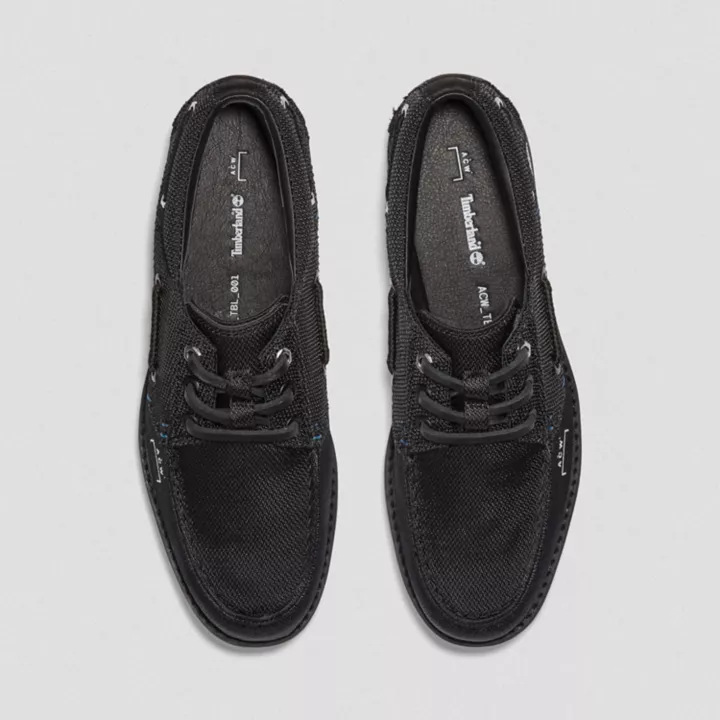 Chaussures bateau cousues main à 3 œillets Future73 Timberland x A-COLD-WALL* pour femme en noir