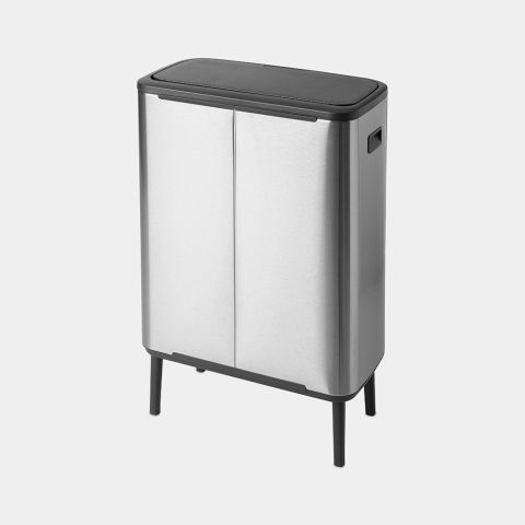 Bo Touch Bin Hi, met 1 binnenemmer, 60 liter - Matt Steel Fingerprint