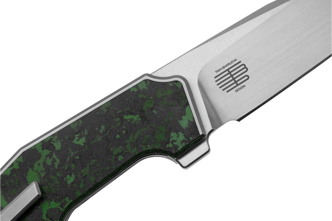 WE Knife OAO One And Only WE23001-3, Satin CPM 20 CV, Bead Blasted Titanium Jungle Wear Fat Carbon Fiber, zakmes