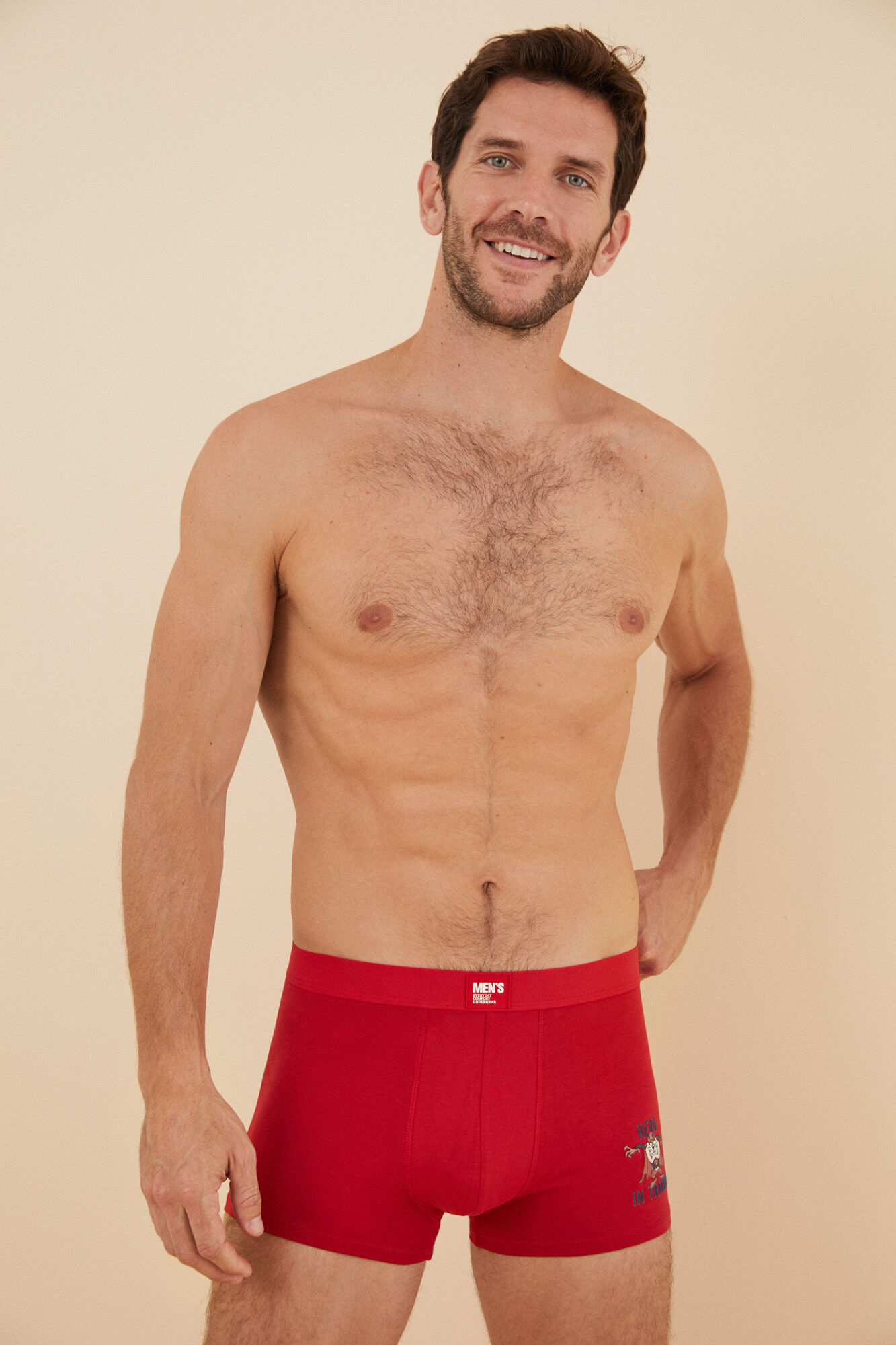 Pacote com 2 cuecas boxer vermelhas do Batman