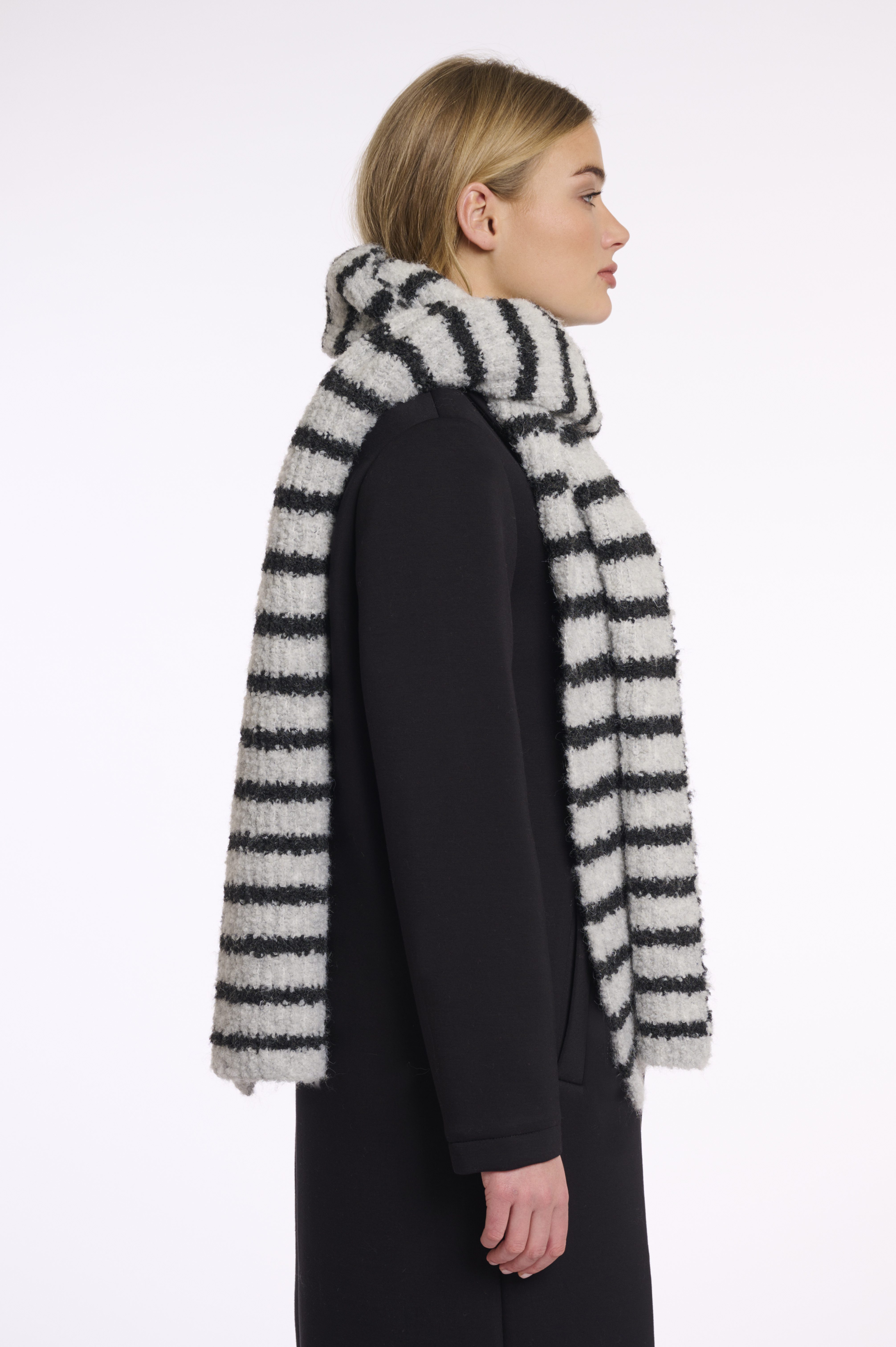 Rino & Pelle - Koos Striped Scarf - Deep Iron/Grey