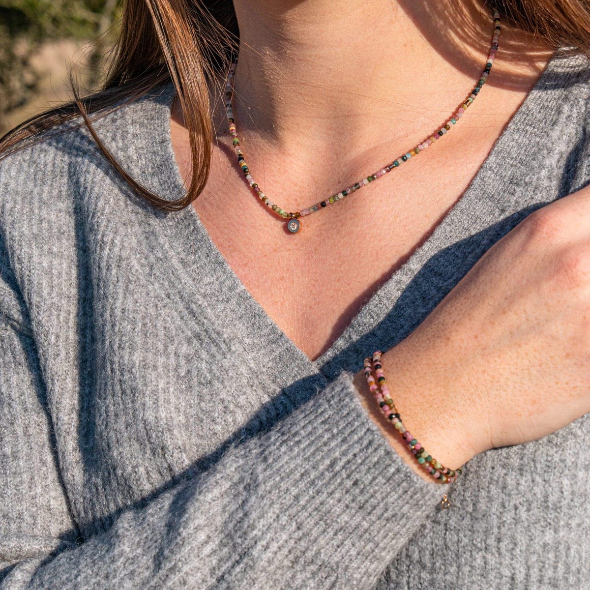 Bracelet Lumia en pierres naturelles Tourmaline