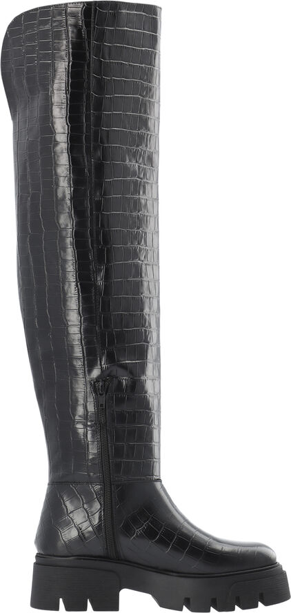 Bianco Kall Over Knee Boot #C Black croco