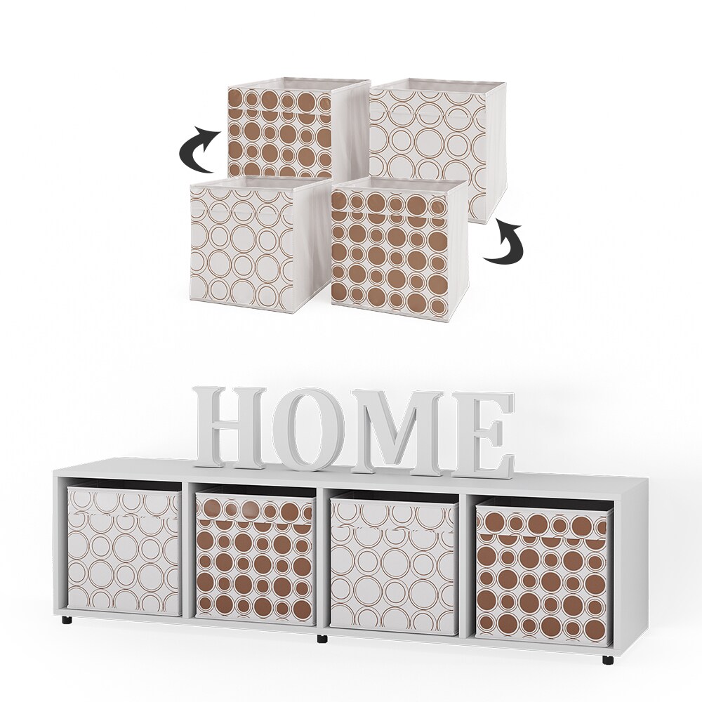 Vicco Raumteiler Würfelregal Standregal Ludus Weiß Faltbox Wohnzimmer Regal 36x145 cm modern Ablage 4 Fächer Dekoregal Ordnerregal Aufbewahrung