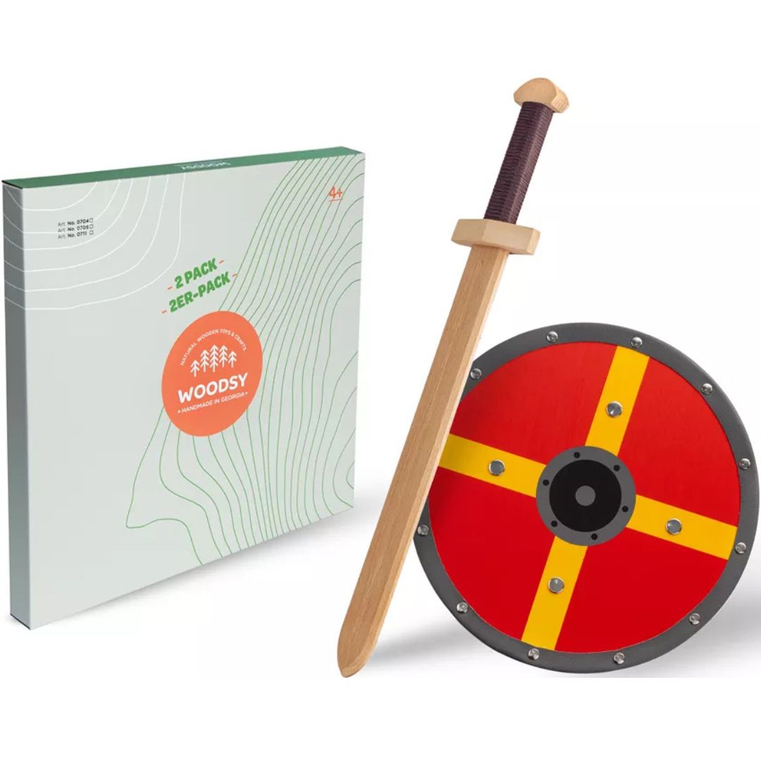 Woodsy zwaard met schild - 44,5 cm