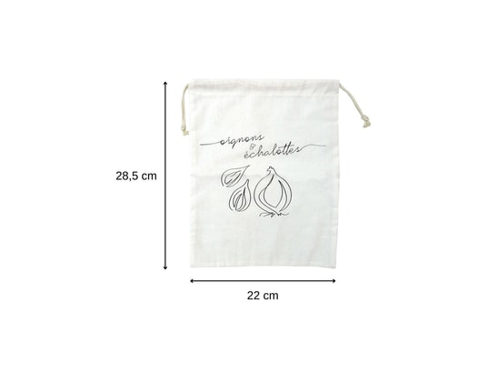 FACKELMANN - Boîte alimentaire Sac de conservation pour oignons et échalottes en coton eco...