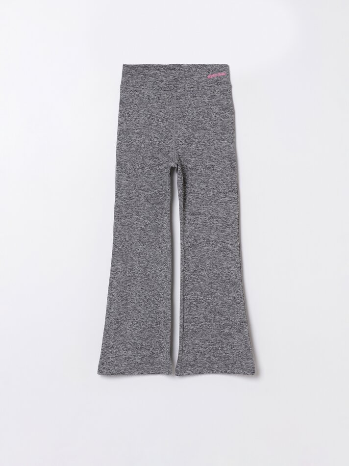 Leggings esportivas térmicas flare - Cinza Mesclado