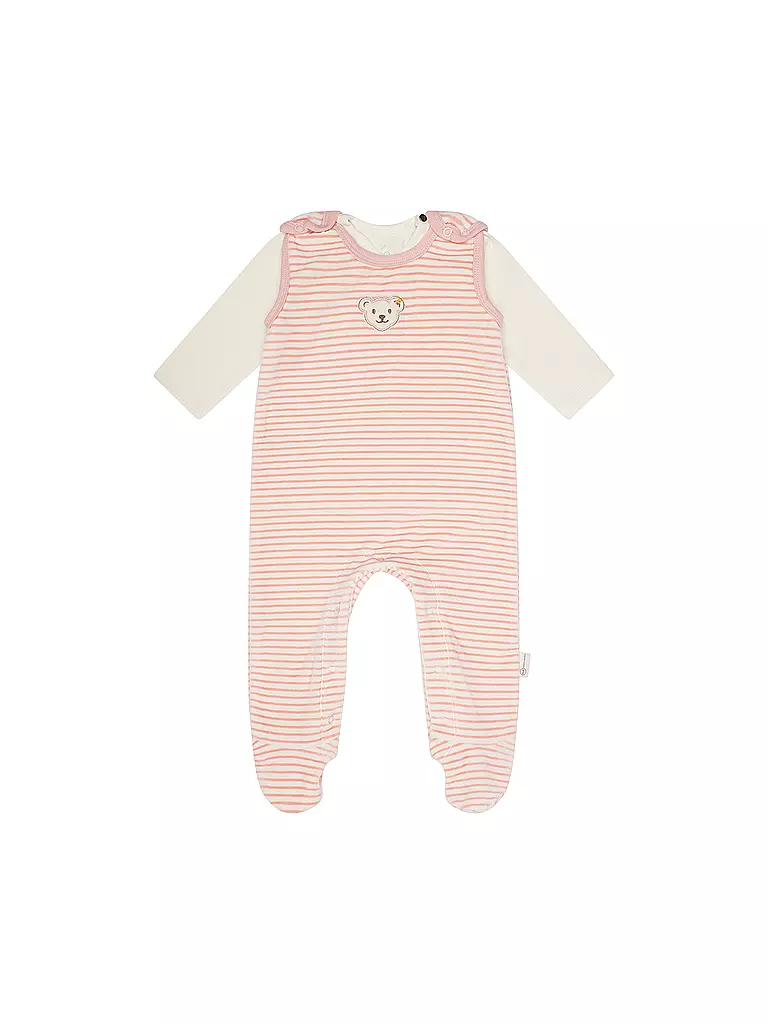 STEIFF Baby Strampler Set 2 teilig rosa
