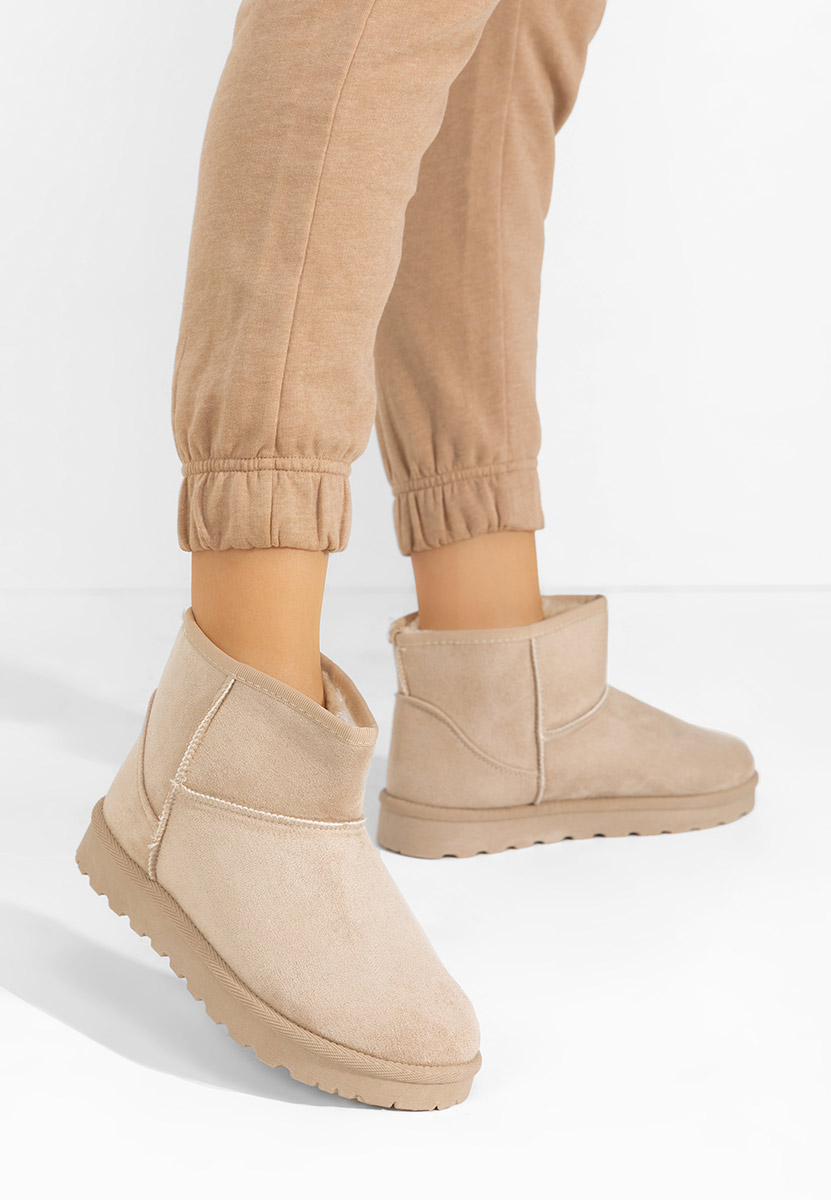 Bottines doublées femme beige Patty