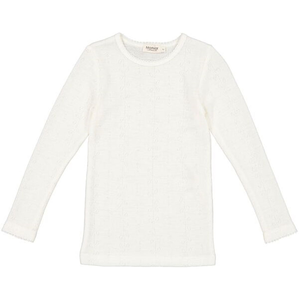 Wool Pointelle Natural Tamra Bluse - MarMar