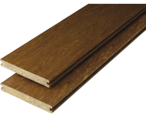 Konsta WPC terrasplank Masivo volprofiel structuur mat 20x145x3000 mm lichtbruin