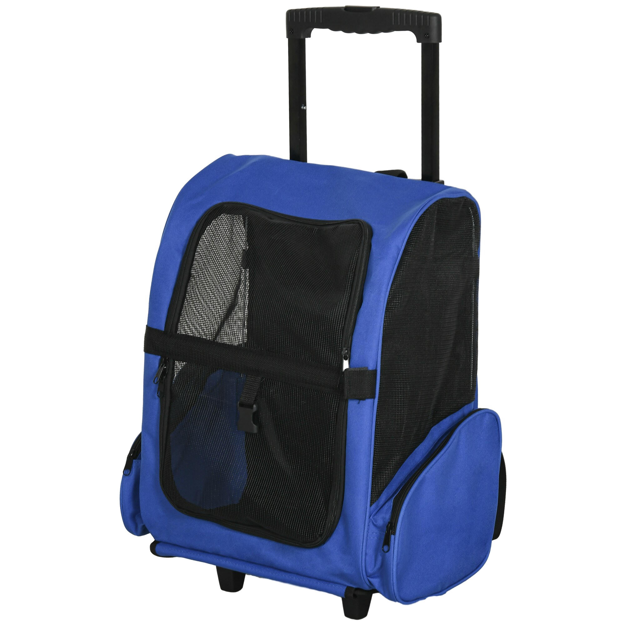 PawHut 2 in 1 Hundetasche als Trolley oder Rucksack verwendbar blau 36 x 30 x 49 cm (LxBxH)