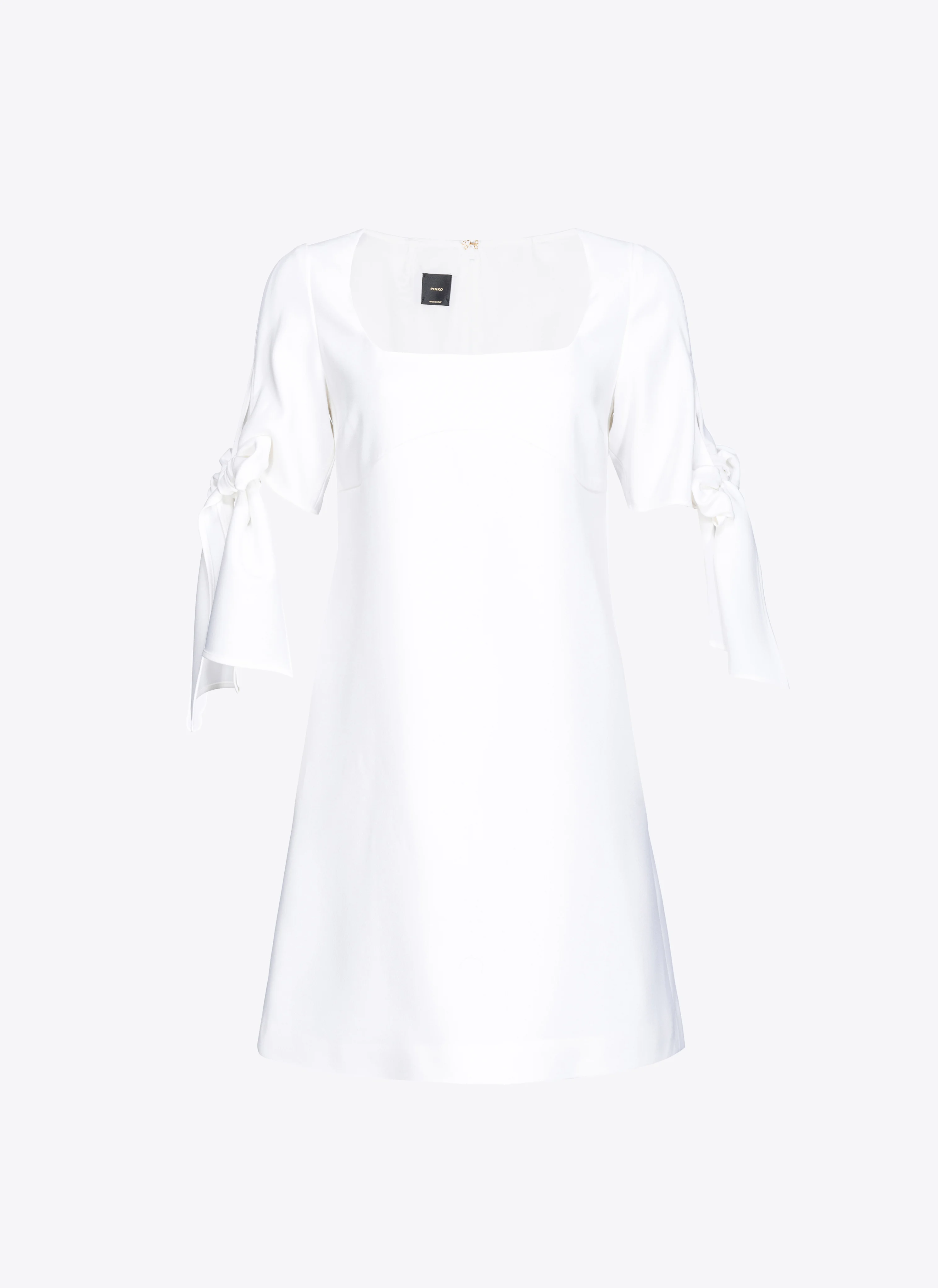 Mini-robe à manches nouées | Blanc