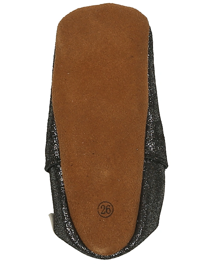 Krabbelschuhe STAR GLITTER in schwarz