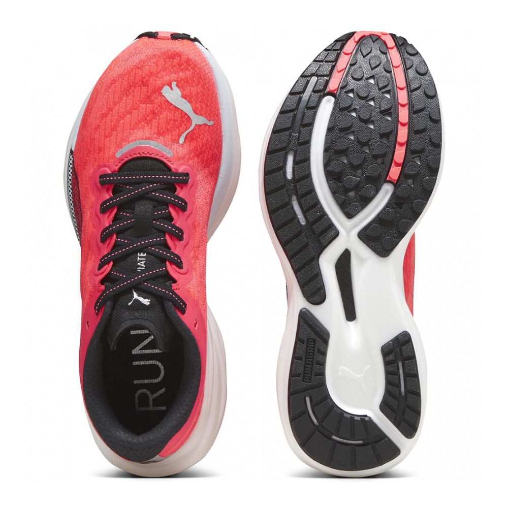 Puma DEVIATE NITRO 2 - Chaussures running Femme fire orchid/puma black/icy blue