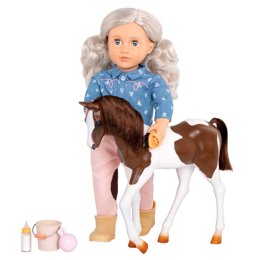Our Generation Puppe Yanira 46cm mit Fohlen