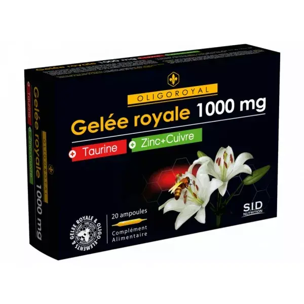Geleia Real Oligoroyal SID Nutrition - Taurina - Zinco - Cobre - 20 ampolas