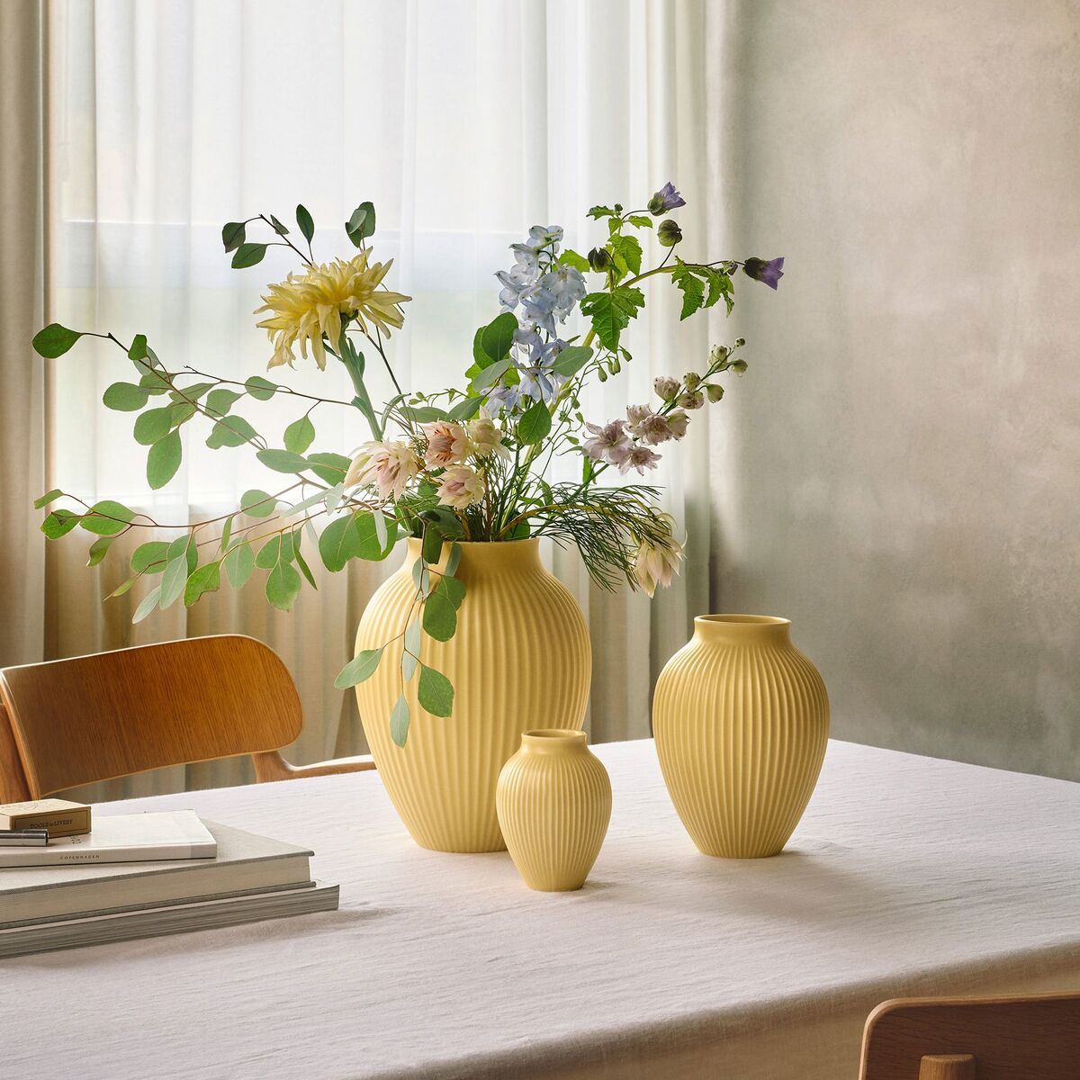 Vase 20 cm, gul