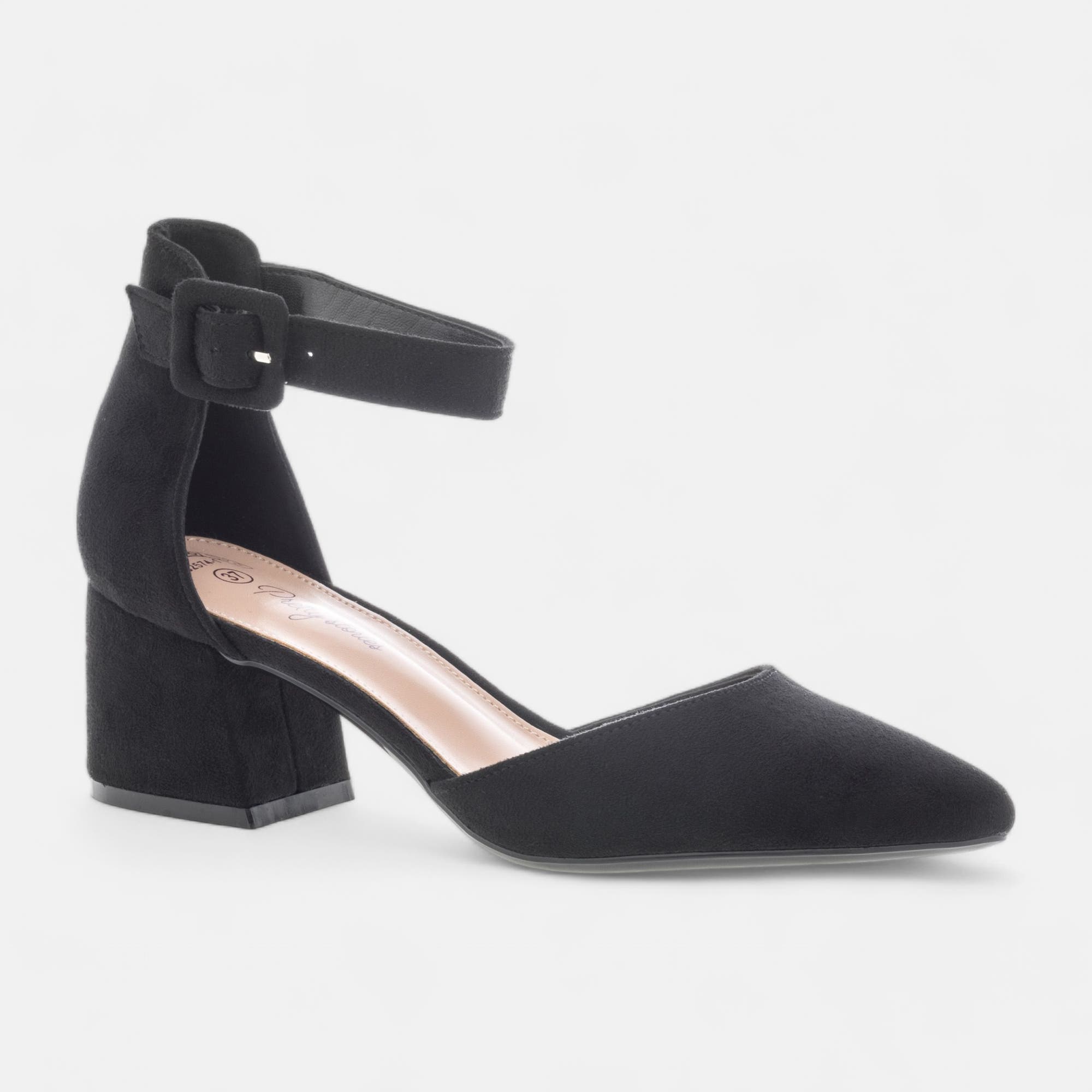 Escarpins quartiers ouverts à talon Femme noir