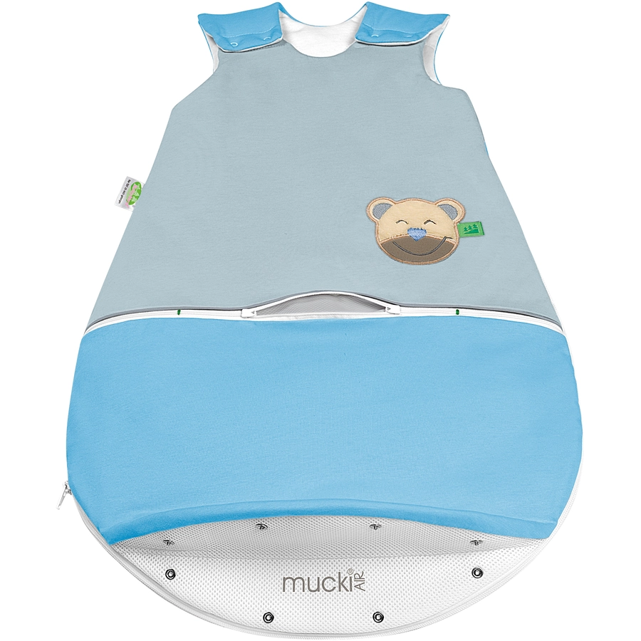 Odenwälder Jersey-Schlafsack mucki AIR color-blocking sky blue