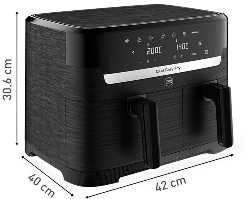 OBH Nordica Dual Easy Fry 8,3L (5,2 3,1L) Black
