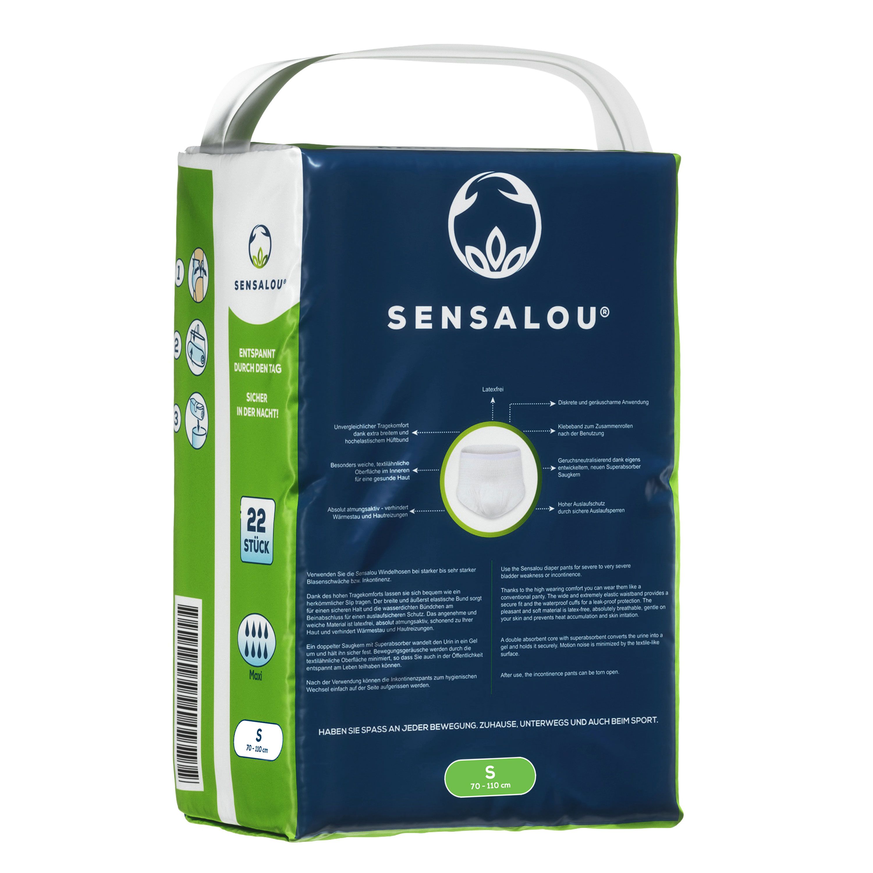 Sensalou Inkontinenz Windeln Pants für Erwachsene Maxi - Größe S - 88 Höschen Schutzhosen