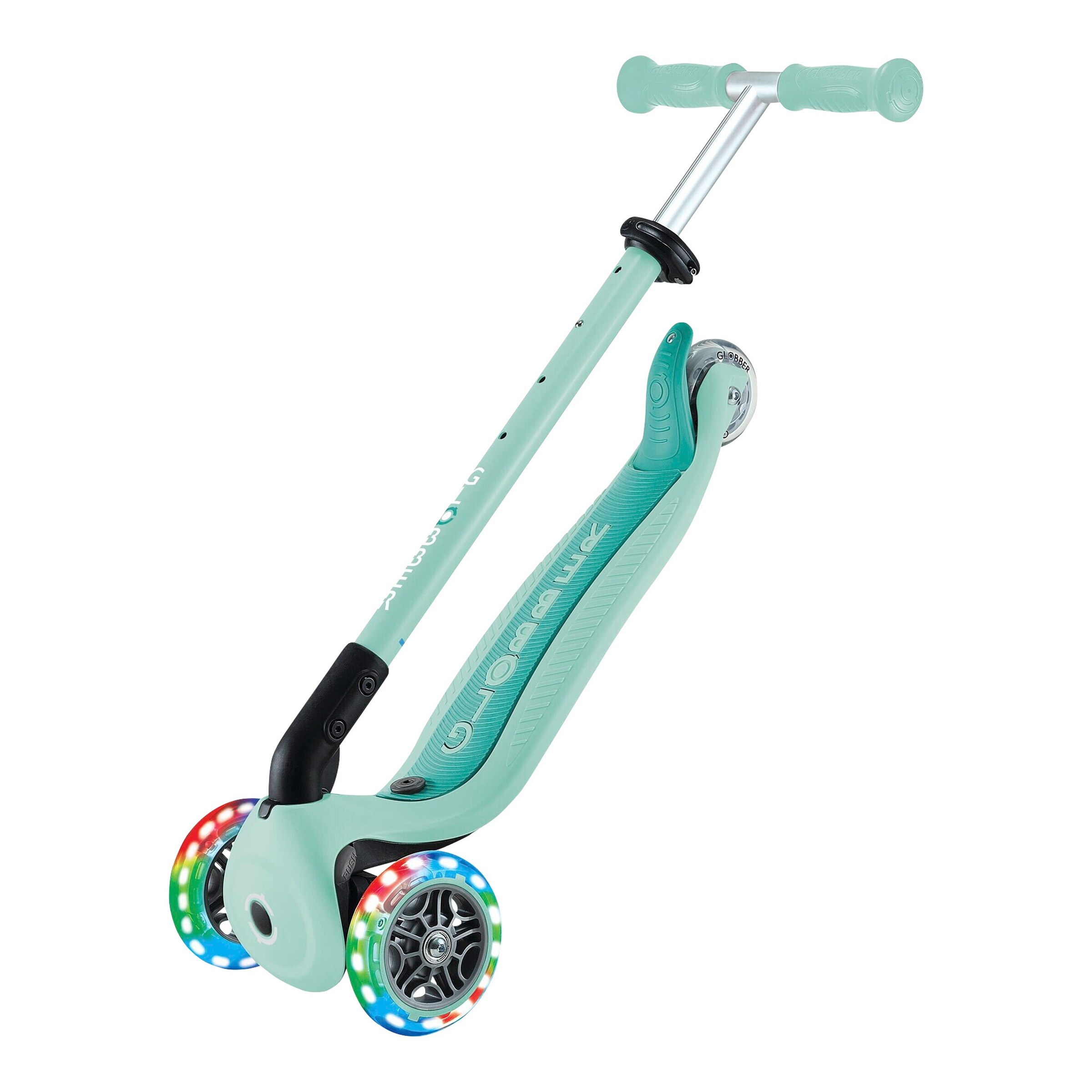 Globber Scooter 3in1 Go-Up active mit Leuchtrollen mint