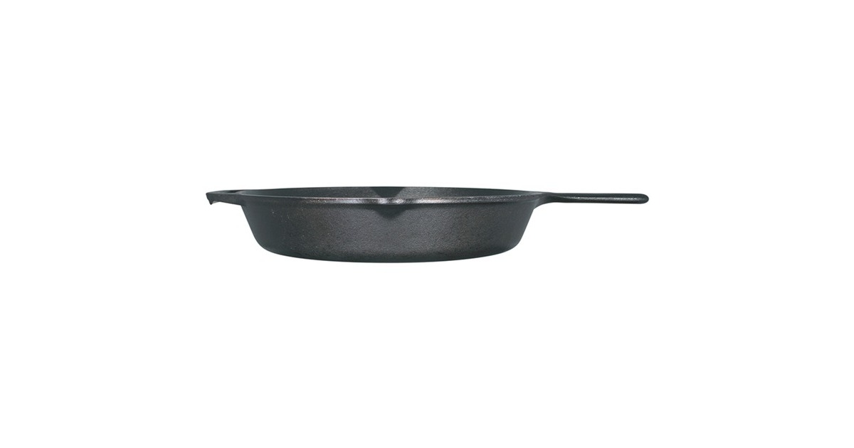 LodgeBraadpan L10SK3 met steel bak-/braadpan  (Zwart, Ø 30,5cm)