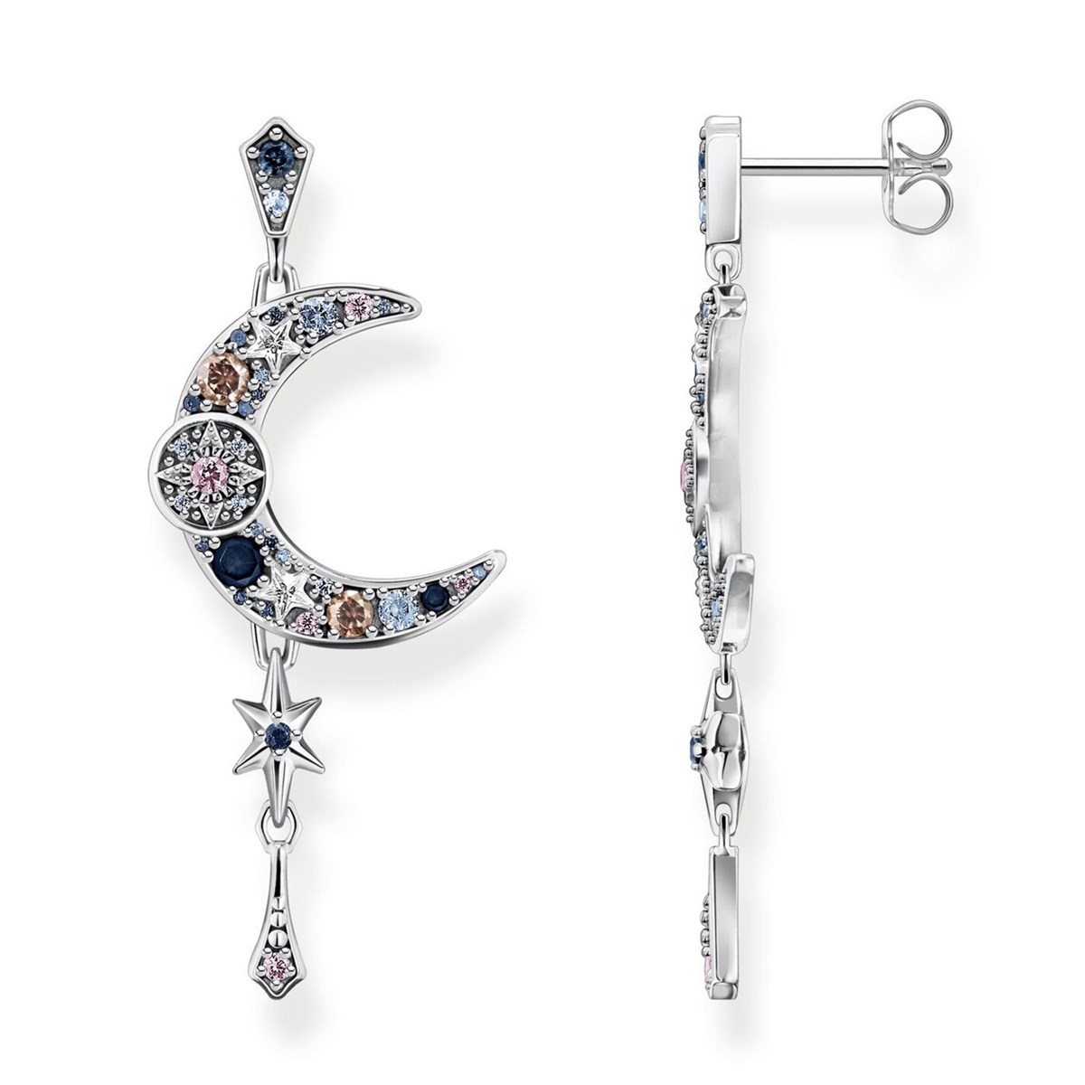 Boucles d'oreilles Thomas Sabo Royalty Lune argent