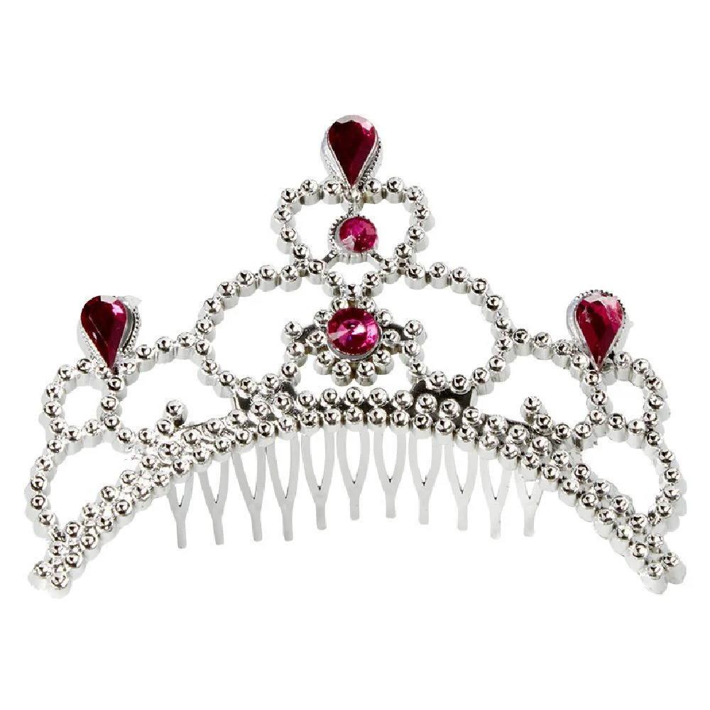 Serre-tête couronne princesse argenté